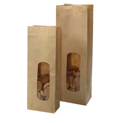 Papieren blokbodemzakken 10,5 cm x 27,5 cm 25 stuks